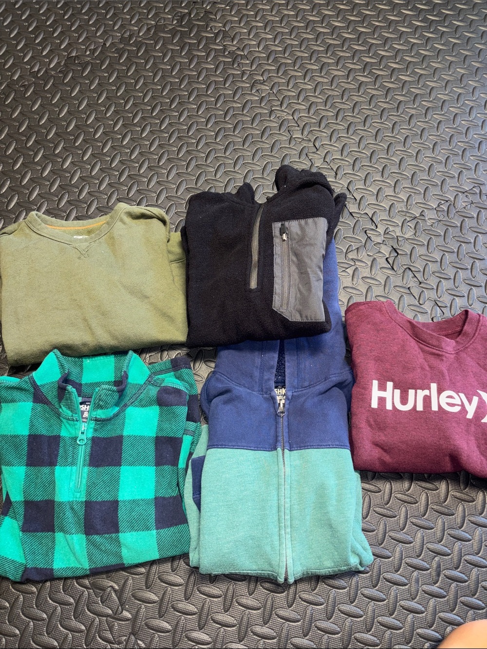 Bundle of kids jackets hoodies sweaters